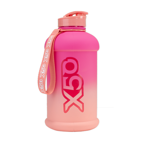 X50 Ombre Pink Water 1.3 Litre Jug. Recyclable, Non-Toxic Plastic & BPA Free